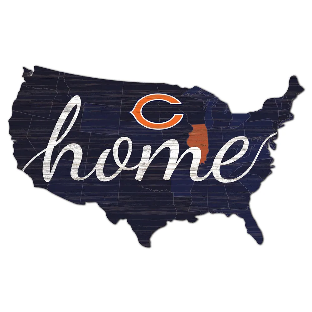 Lids Chicago Bears 18'' x 18'' USA Shape Cutout Sign