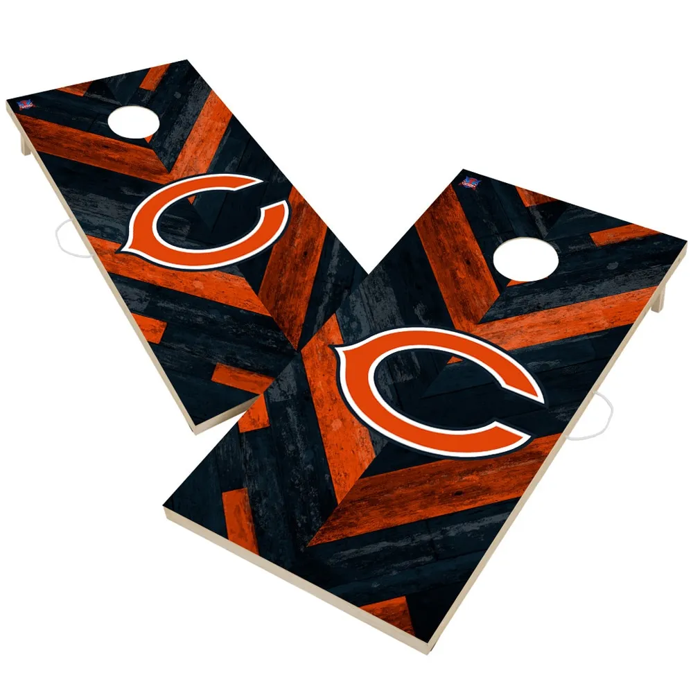 Lids Chicago Bears 2' x 4' Herringbone Design Cornhole Set