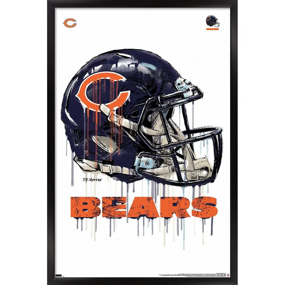 Lids Chicago Bears 24.25'' x 35.75'' Framed Helmet Poster