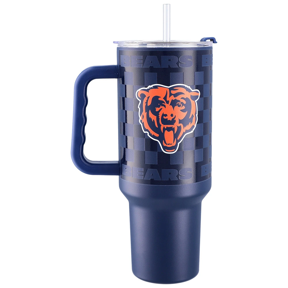 Gobelet en acier inoxydable à carreaux Chicago Bears de 40 oz