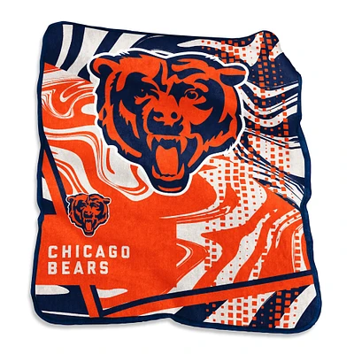 Chicago Bears Couverture tourbillonnante Raschel 50 x 60 po