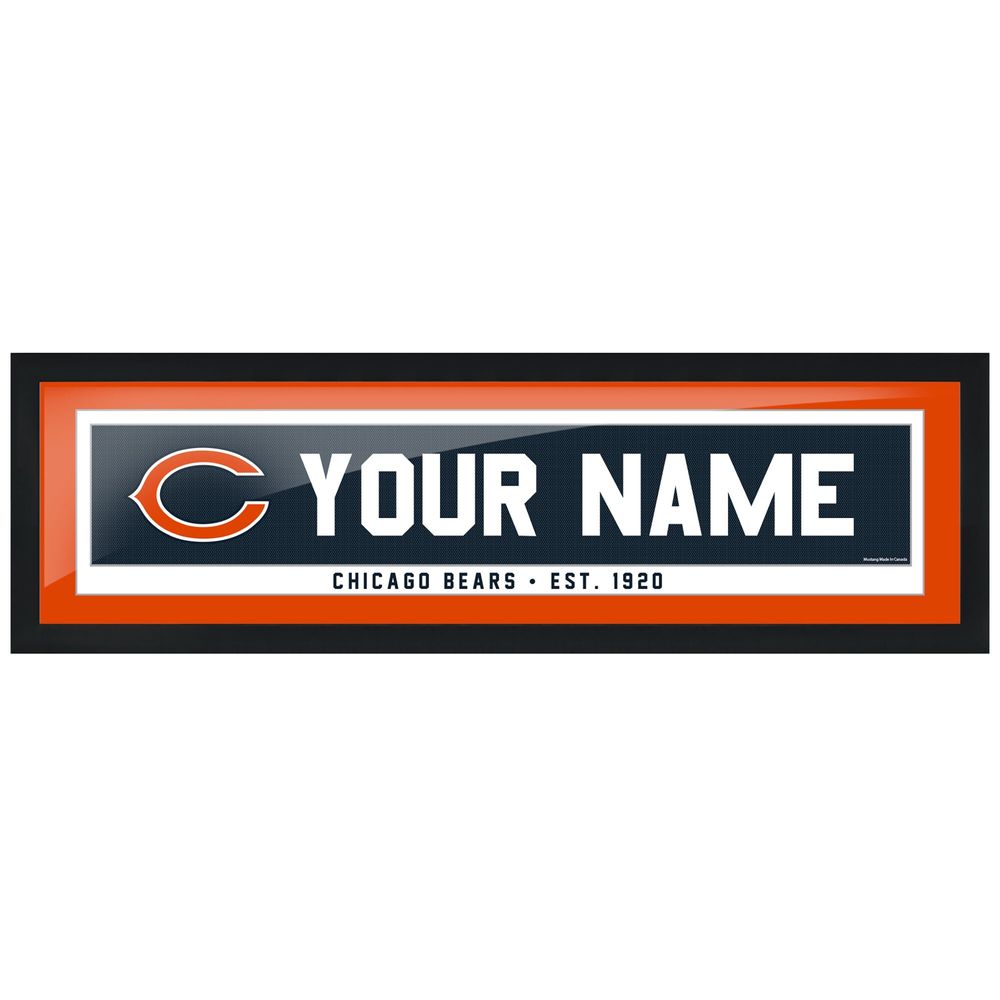 Chicago Bears - 6'' x 22'' Personalized Framed Art