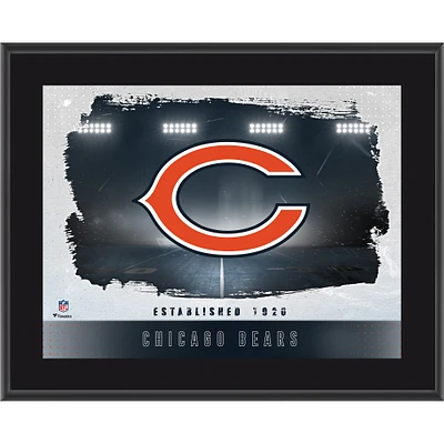 Plaque horizontale encadrée avec logo de l'équipe sublimée de 10,5" x 13" des Chicago Bears