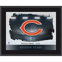 Plaque horizontale encadrée avec logo de l'équipe sublimée de 10,5" x 13" des Chicago Bears