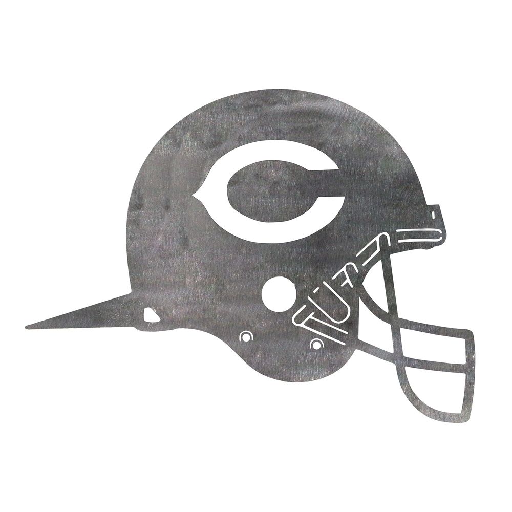 Chicago Bears Metal Garden Art Helmet Spike