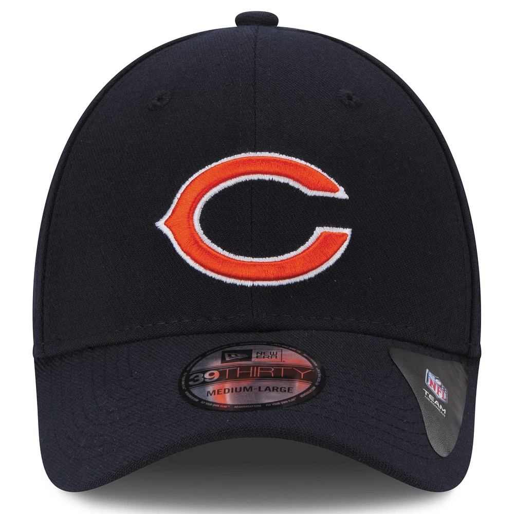 Chicago Bears New Era 39THIRTY Team Classic Flex Hat - Navy Blue