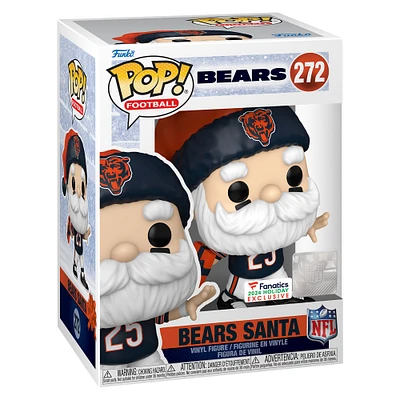 Figurine en vinyle exclusive Fanatics 2024 du Père Noël des Chicago Bears Funko Pop!