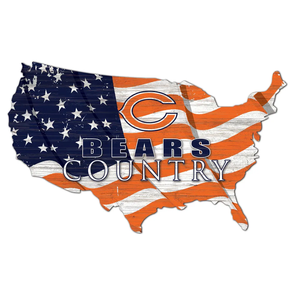 Lids Chicago Bears USA Flag Cutout Sign