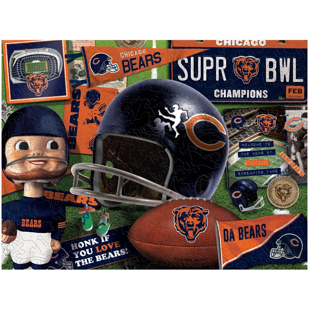 Lids Chicago Bears Wooden Retro Series Puzzle