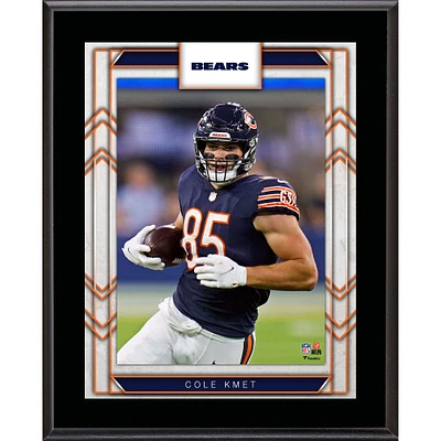 Plaque de joueur sublimée Cole Kmet Chicago Bears 10,5" x 13"