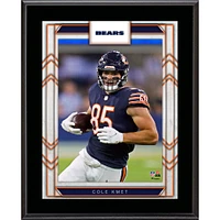 Plaque de joueur sublimée Cole Kmet Chicago Bears 10,5" x 13"