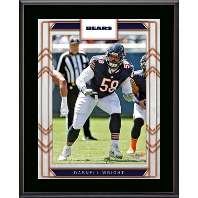 Plaque sublimée de joueur de 10,5" x 13" de Darnell Wright des Chicago Bears