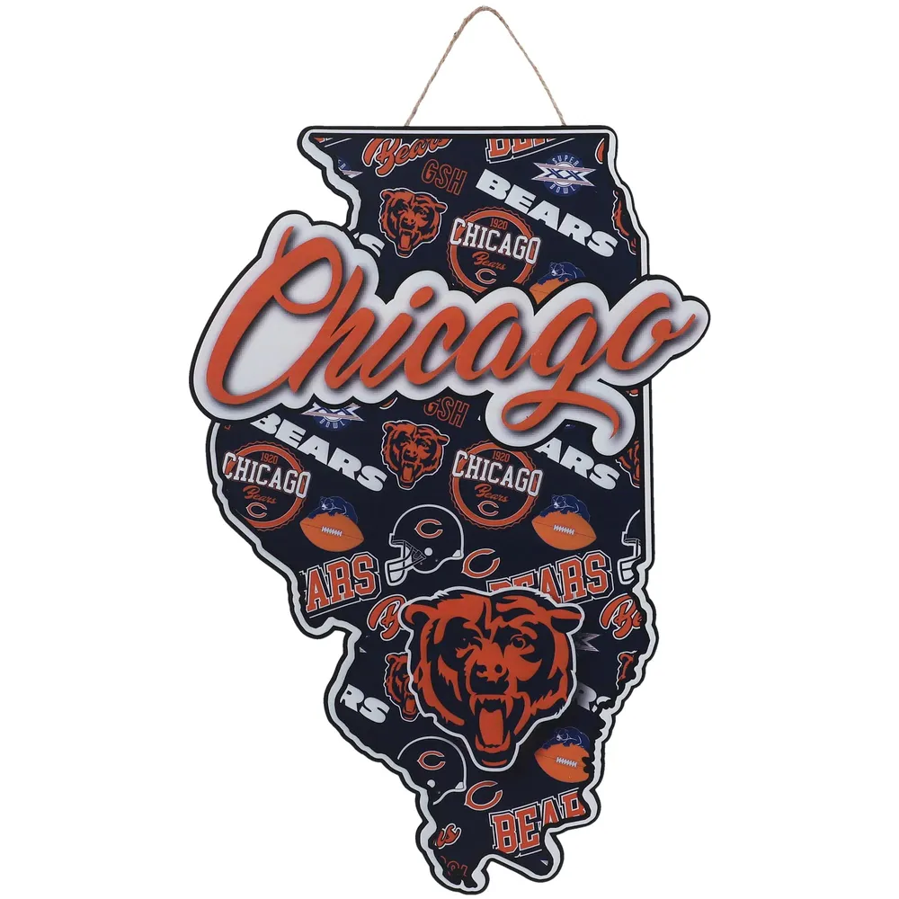 Lids Chicago Bears FOCO 10.5'' x 15'' Die-Cut State Sign