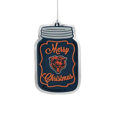 Chicago Bears FOCO Flat Mason Jar Ornament