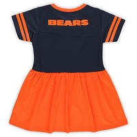 Robe en jersey bleu marine pour filles d'âge préscolaire Chicago Bears Stadium Lights Fashion