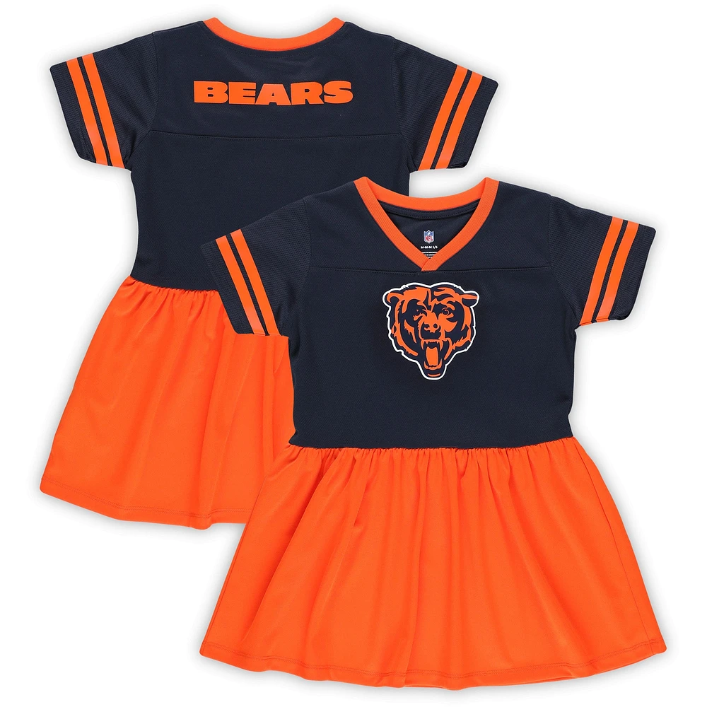 Girls Preschool Navy Chicago Bears Stadium Lights Fashion Jersey Dress