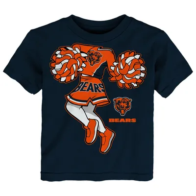 Chicago Bears Girls Toddler Two-Piece Spirit Cheerleader Set with Bloomers  - Navy/Orange