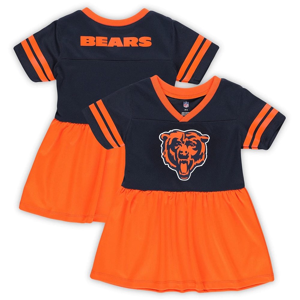 Robe en jersey bleu marine Chicago Bears Stadium Lights Fashion pour fille