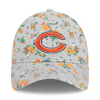 Chapeau réglable New Era pour filles, Chicago Bears Bouquet 9TWENTY, gris