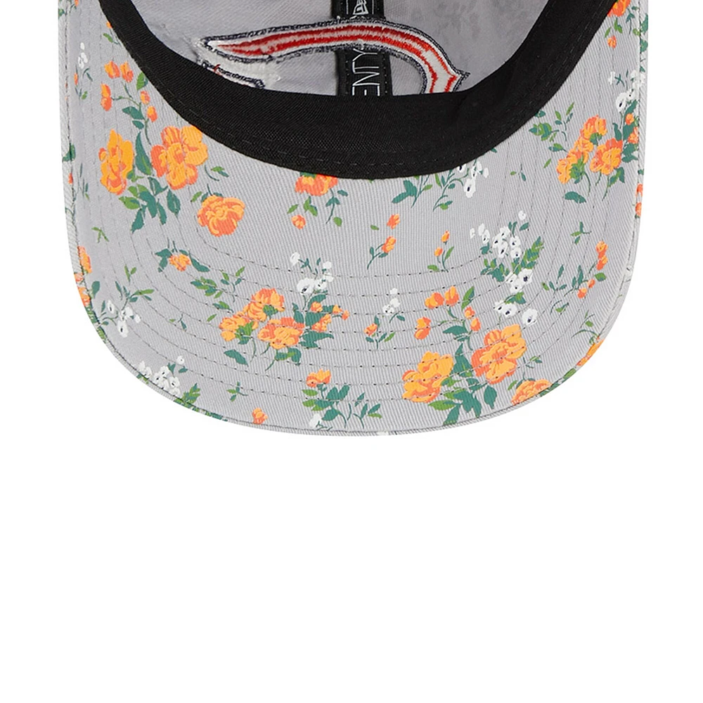 Girls Youth New Era Gray Chicago Bears Bouquet 9TWENTY Adjustable Hat