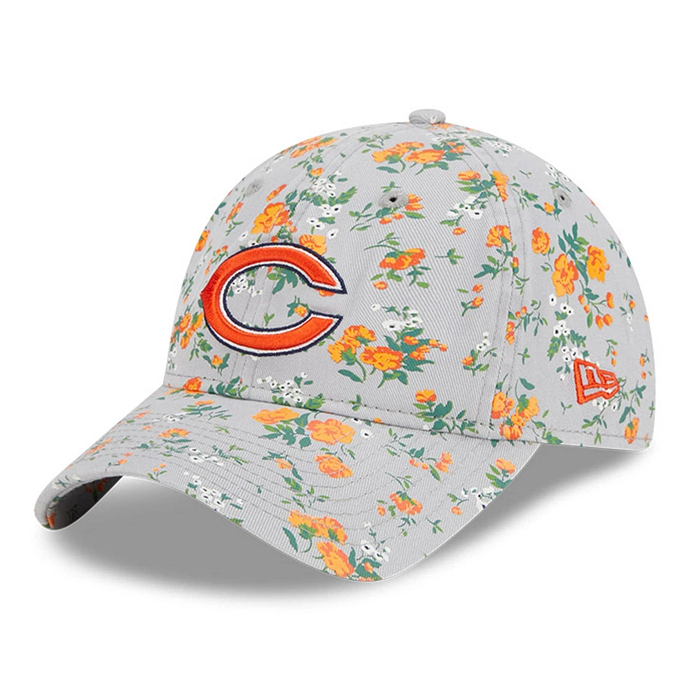 Chapeau réglable New Era pour filles, Chicago Bears Bouquet 9TWENTY, gris