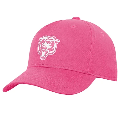 Girls Youth Pink Chicago Bears Adjustable Hat