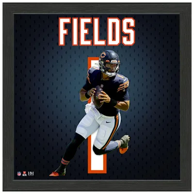 Justin Fields Chicago Bears Highland Mint 13'' x 13'' Impact Jersey Framed Photo