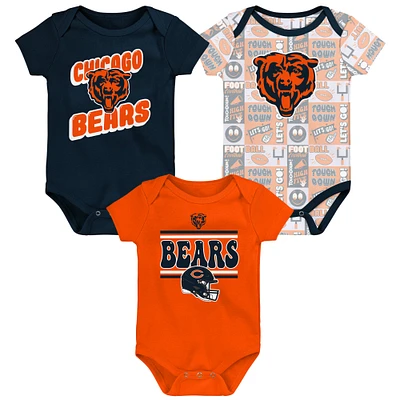 Ensemble de trois bodies pour bébé Chicago Bears Play Day