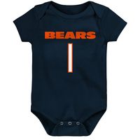 Infant Justin Fields Navy Chicago Bears Mainliner Player Name & Number Bodysuit