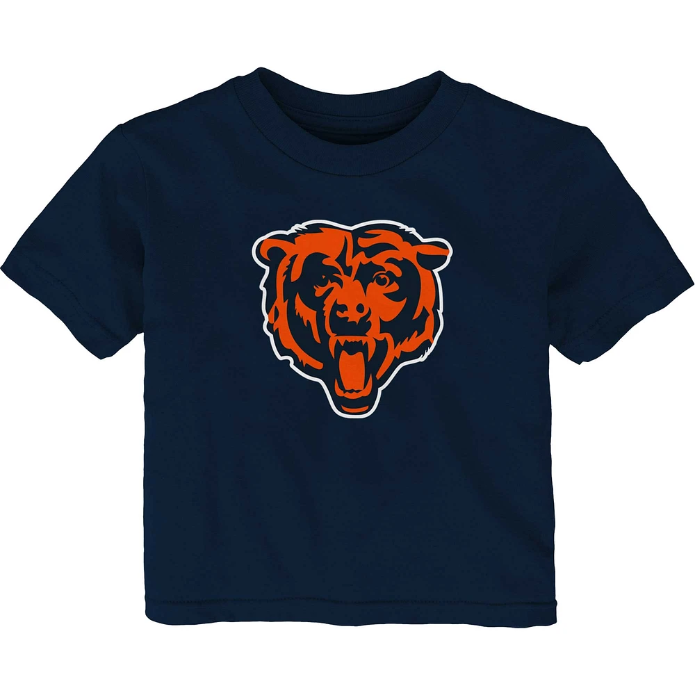 T-shirt à logo primaire Chicago Bears bleu marine pour bébé