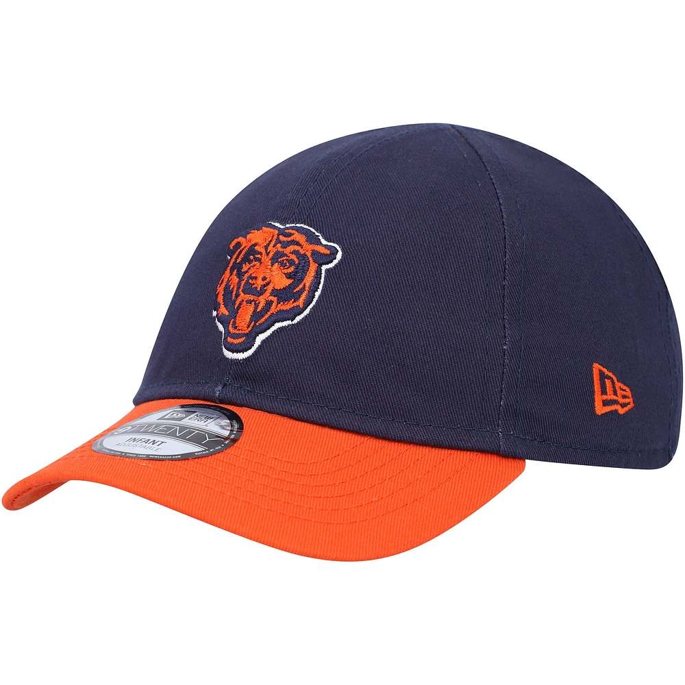 Casquette réglable New Era bleu marine/orange Chicago Bears My 1st 9TWENTY pour bébé