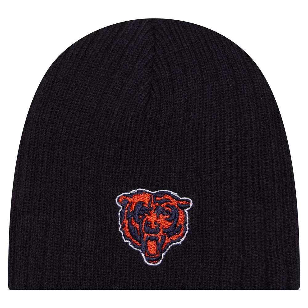 Mini bonnet en tricot bleu marine Chicago Bears de New Era pour bébé