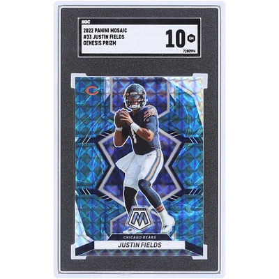 Justin Fields Chicago Bears 2022 Panini Mosaic Genesis Prizm #33 SGC authentifié 10 cartes