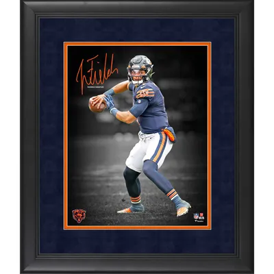 Justin Fields Chicago Bears Fanatics Authentic Facsimile Signature Framed 11" x 14" Spotlight Photograph