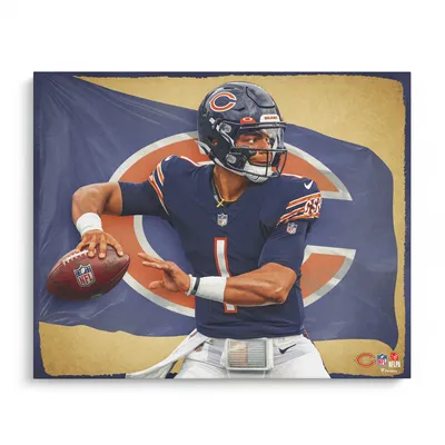 Justin Fields Chicago Bears Fanatics Authentic Unsigned 16" x 20" Photo Print - Designed by Artist Brian Konnick