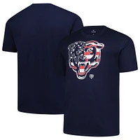 T-shirt Americana bleu marine Fanatics pour homme, grand et grand, des Chicago Bears
