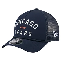 Men's New Era  Navy Chicago Bears Active Minimalist M-Crown A-Frame 9FORTY Adjustable Hat