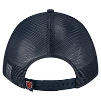 Men's New Era  Navy Chicago Bears Active Minimalist M-Crown A-Frame 9FORTY Adjustable Hat