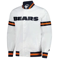 Men's Starter  White Chicago Bears Scout Full-Snap Varsity Jacket