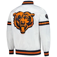 Men's Starter  White Chicago Bears Scout Full-Snap Varsity Jacket