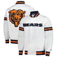 Men's Starter  White Chicago Bears Scout Full-Snap Varsity Jacket