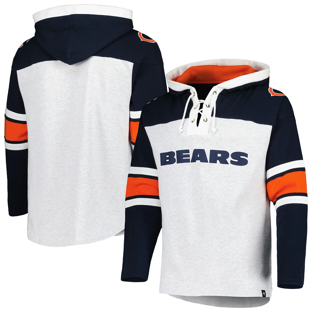 Chandail à capuchon lacets gris chiné pour hommes '47 Chicago Bears Gridiron