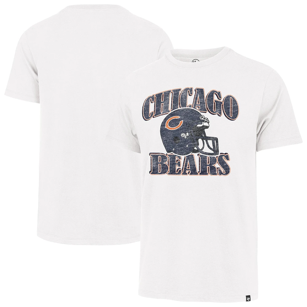 T-shirt rétro Chicago Bears Overrun Franklin pour homme, couleur crème, 1947