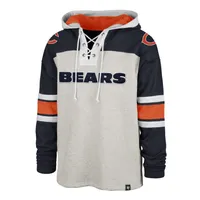 Chandail à lacets Gridiron Chicago Bears '47 gris/bleu marine pour homme - capuchon