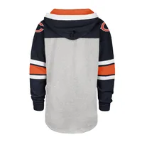 Chandail à lacets Gridiron Chicago Bears '47 gris/bleu marine pour homme - capuchon