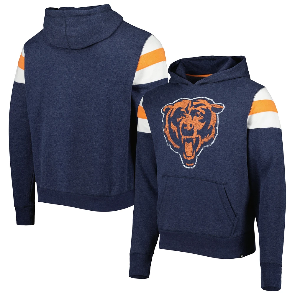 Sweat à capuche Premier Nico des Chicago Bears '47 bleu marine chiné pour hommes