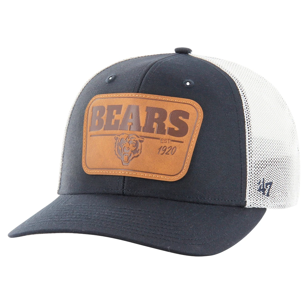 Casquette Thrash Trophy Flex '47 bleu marine/blanc pour homme des Chicago Bears