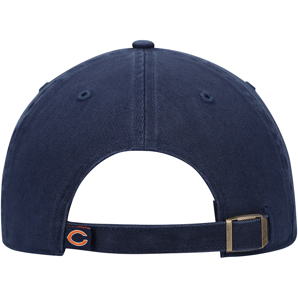 Men's '47 Navy Chicago Bears Primary Alternate Logo Clean Up Adjustable Hat