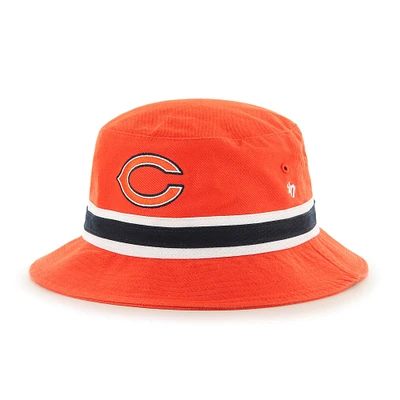 Men's '47 Orange Chicago Bears Striped Bucket Hat