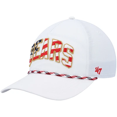 Men's '47 White Chicago Bears Hitch Stars and Stripes Trucker Adjustable Hat